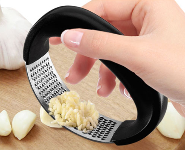 Roestvrijstalen Knoflookpers Gebogen Praktisch voor Keuken
