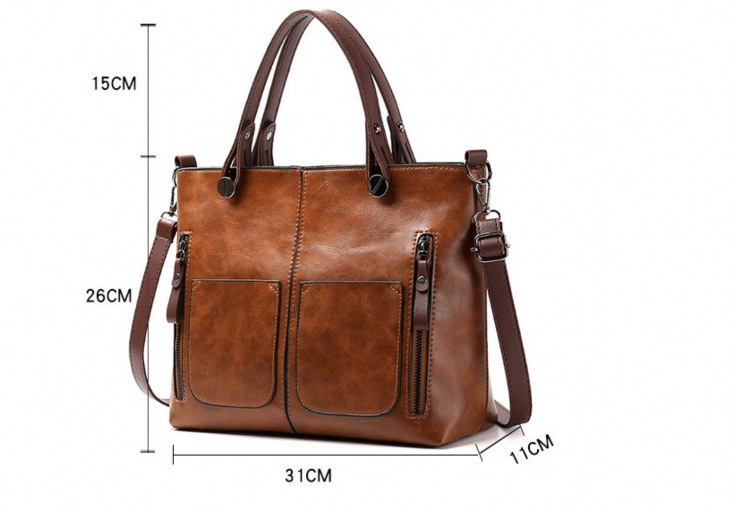 Klassieke Schoudertas voor Dames Lederlook Design