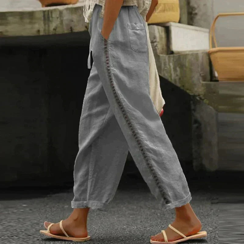 Boho Zomerbroek Vrouwelijk Losse Fit