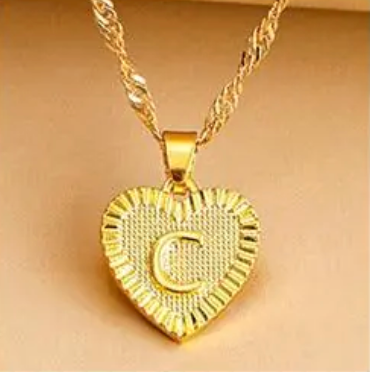 Gouden Hart Halsketting met Initialen - Mode Vibes