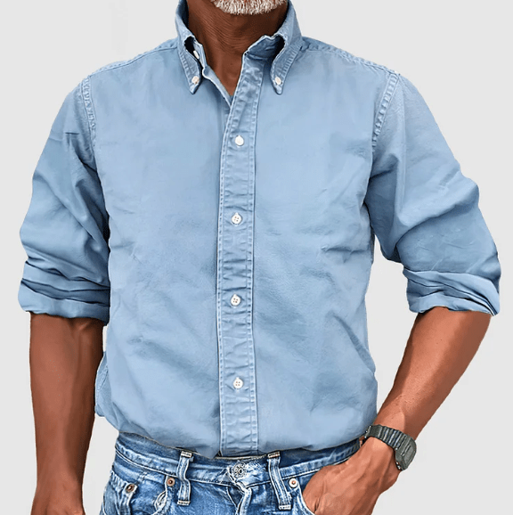 Lange Mouwen Overhemd Klassieke Stijl Heren