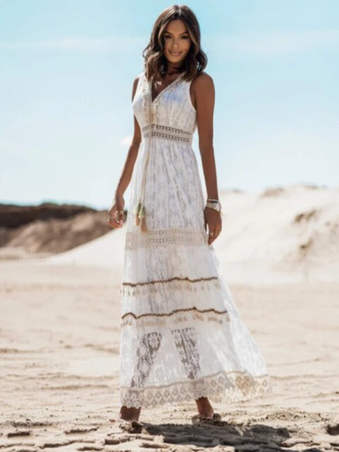 Maxi Jurk Bohemian Stijl Vrouwelijke Zomerjurk