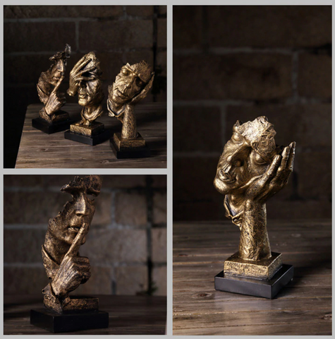 Gouden Kunst Sculptuur Abstract Design Soren