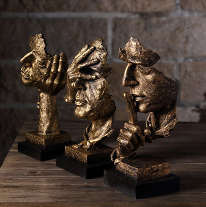 Gouden Kunst Sculptuur Abstract Design Soren
