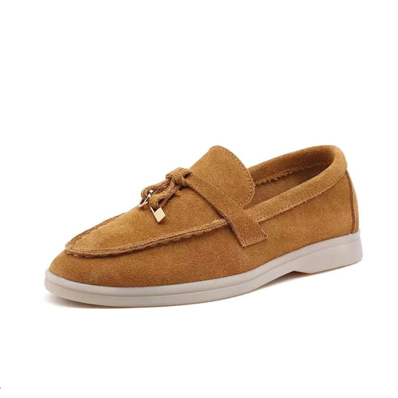 Dames Loafers Gepunte Teen Comfortabel Leer Lente Stijl