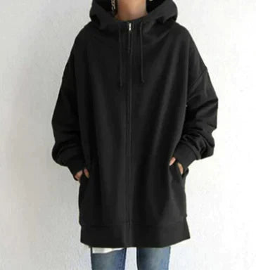 Dames Winterhoodie Rits Sweatshirt Warm en Comfortabel