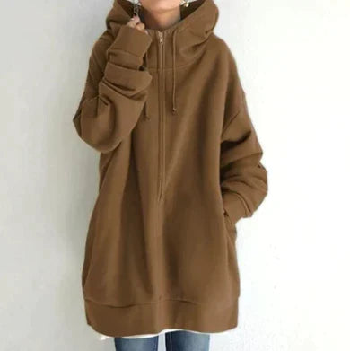 Dames Winterhoodie Rits Sweatshirt Warm en Comfortabel