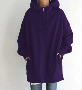 Dames Winterhoodie Rits Sweatshirt Warm en Comfortabel