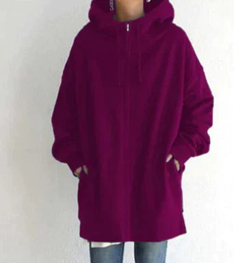 Dames Winterhoodie Rits Sweatshirt Warm en Comfortabel