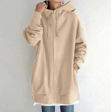 Dames Winterhoodie Rits Sweatshirt Warm en Comfortabel