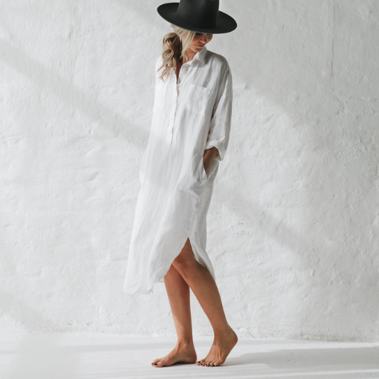 Witte Jurk Stijlvol Elegante Vrouwenjurk - Mode Vibes