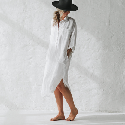Witte Jurk Stijlvol Elegante Vrouwenjurk - Mode Vibes