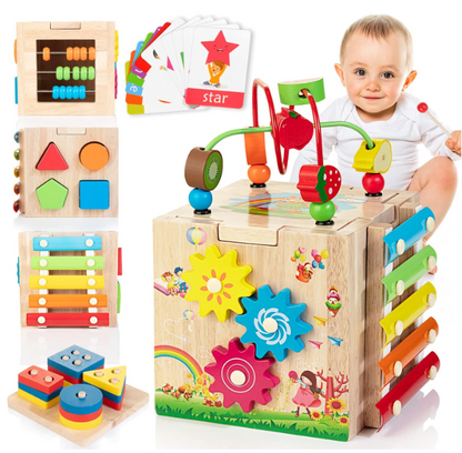 Montessori Speelkubus 8-in-1 Cubbi Houten Speelgoed - Mode Vibes