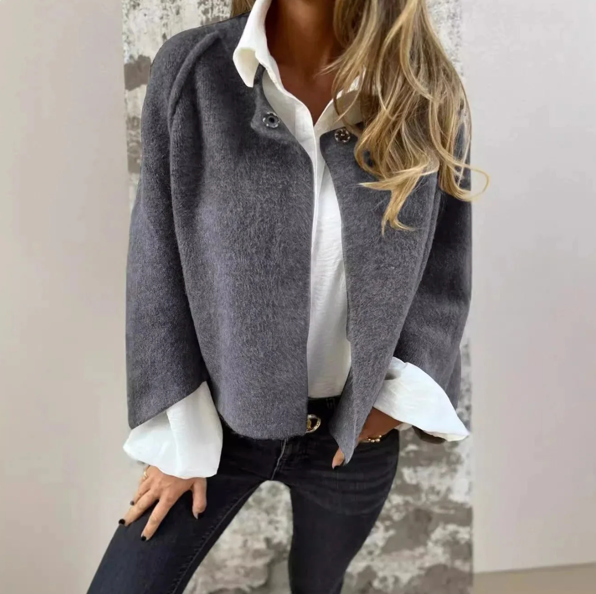 Stijlvolle Korte Damesjas voor Herfst en Lente – Overgangsseizoen Jas in Trendy Design