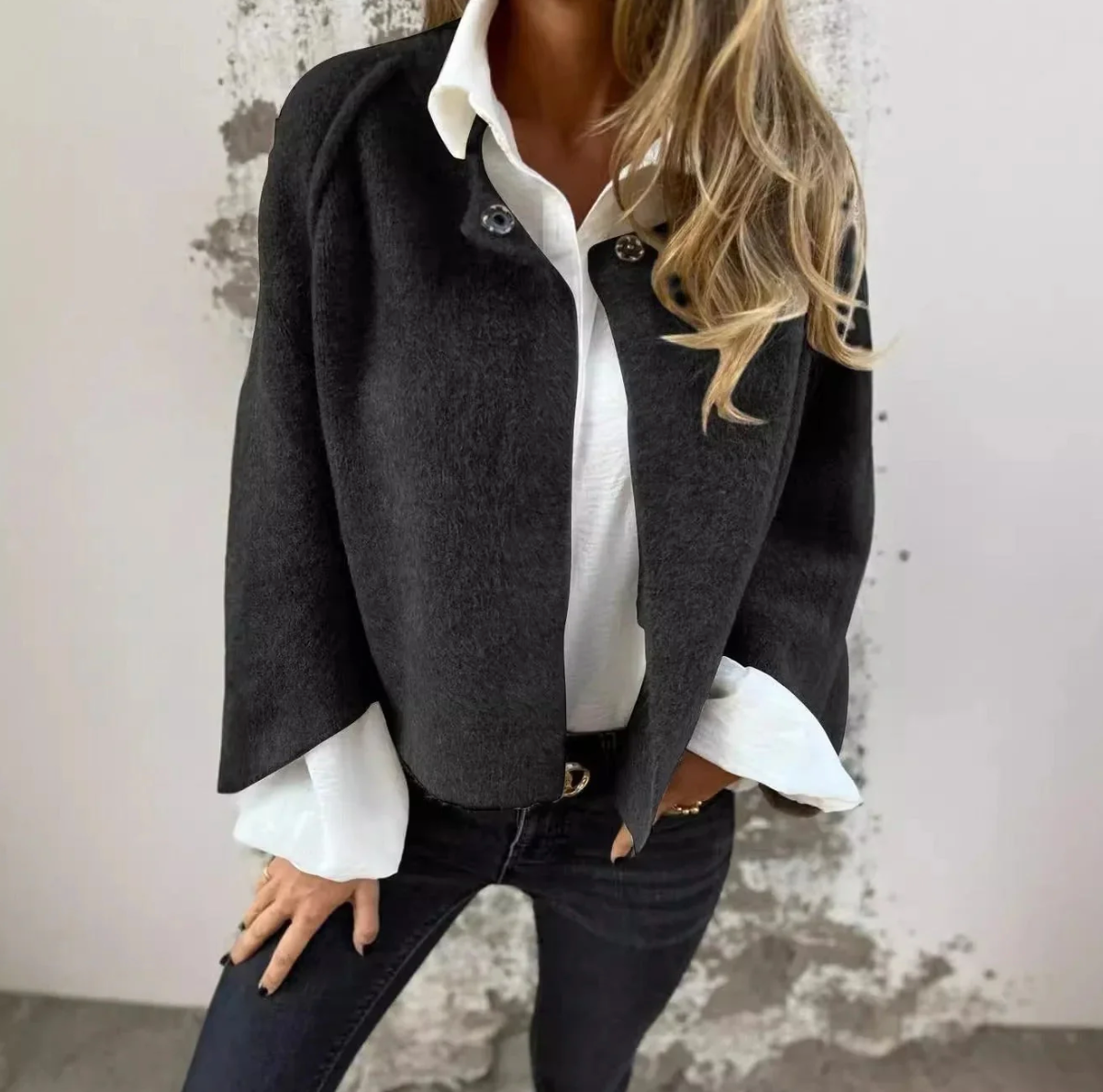 Stijlvolle Korte Damesjas voor Herfst en Lente – Overgangsseizoen Jas in Trendy Design