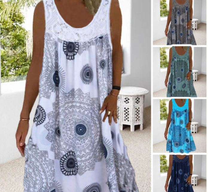 Mouwloze Zomerjurk Luchtig en Comfortabel