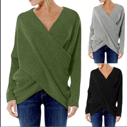 Elegante Damestrui van Kasjmier met Criss-Cross Detail – Herfst/Winter