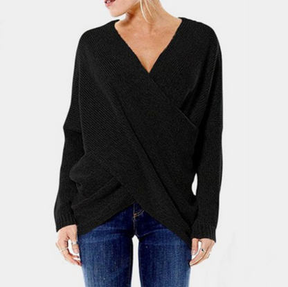 Elegante Damestrui van Kasjmier met Criss-Cross Detail – Herfst/Winter