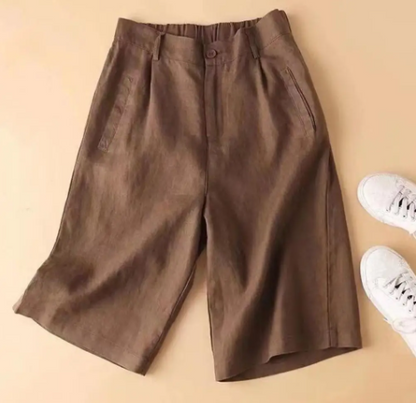 Dames Zomershorts Linnen Katoen Comfortabel Elvira