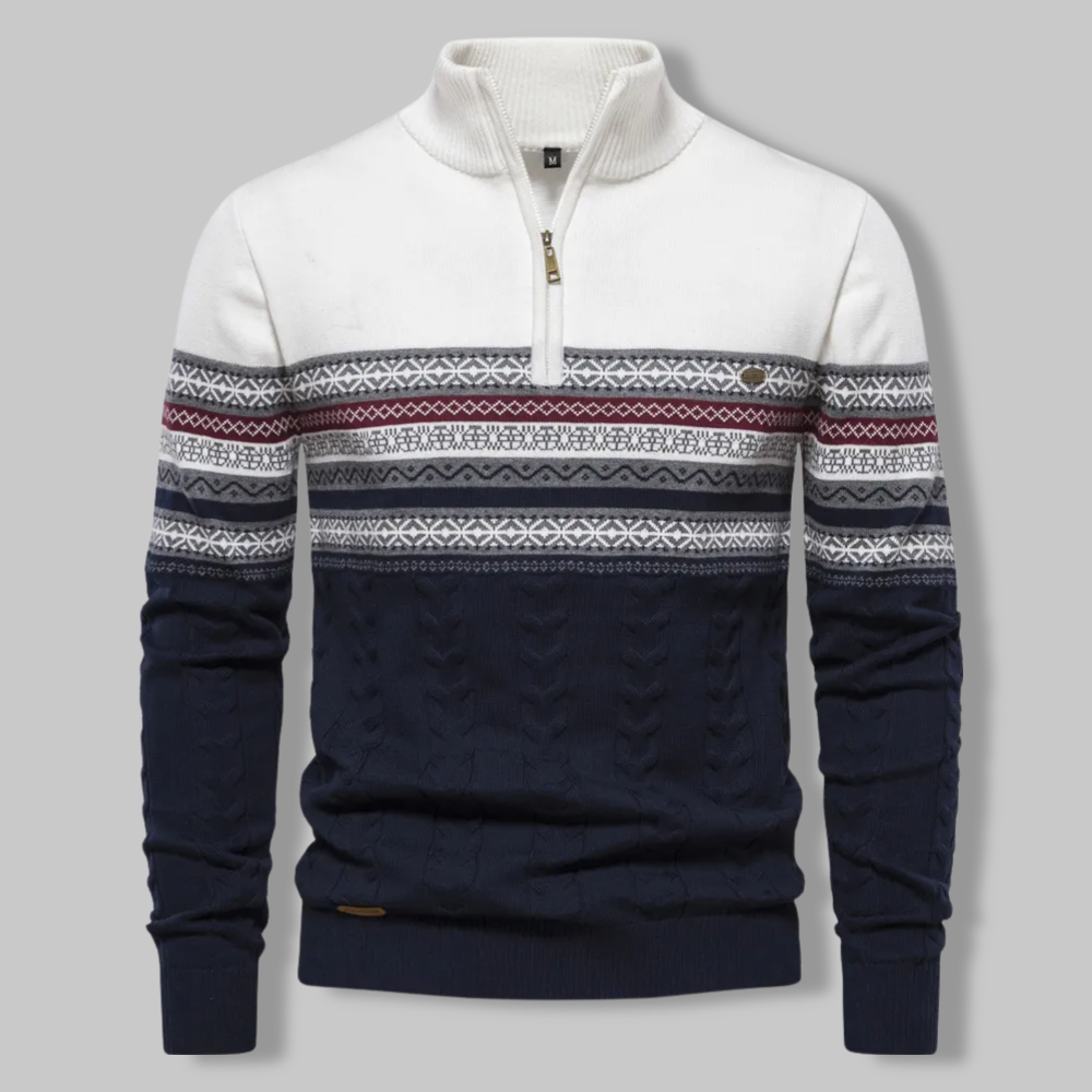 Gestreepte Sweatshirt met Rits van Summit - Mode Vibes