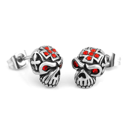 Schedel Oorbellen Edgy Stijl Zwarte Accessoires