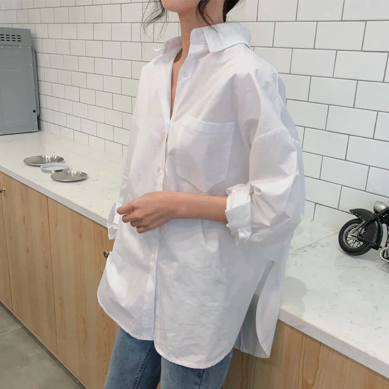 Marisa | Oversized Blouse met Kraag