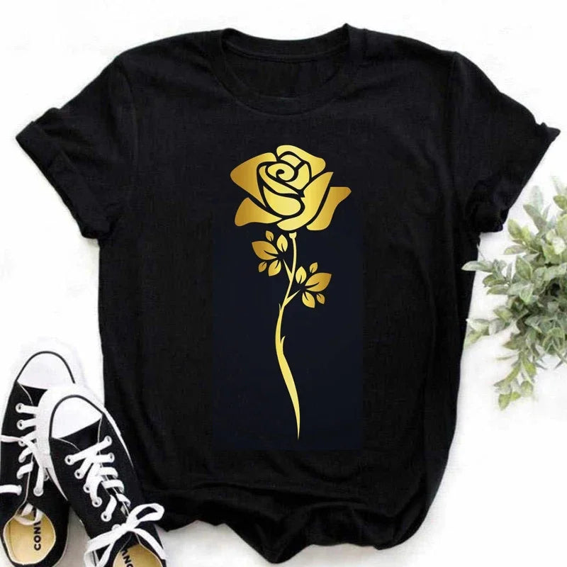 StyleAura Rozenprint Dames T-Shirt