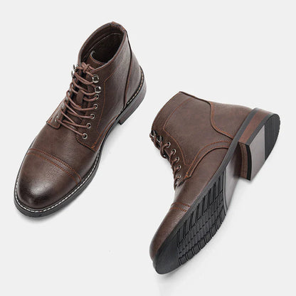 Leren Herenboots met Antislipzool Klassiek Design