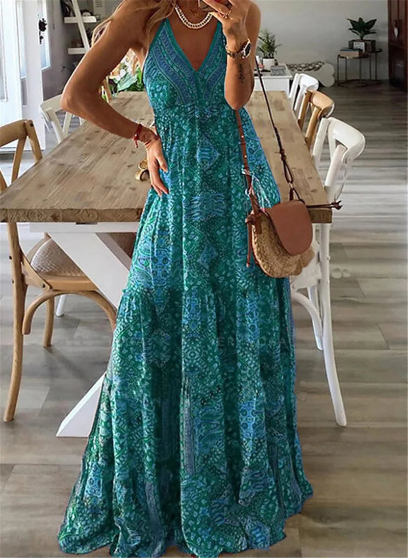 Maxi-jurk Boho Stijl Vrouwenjurk Zomerjurk