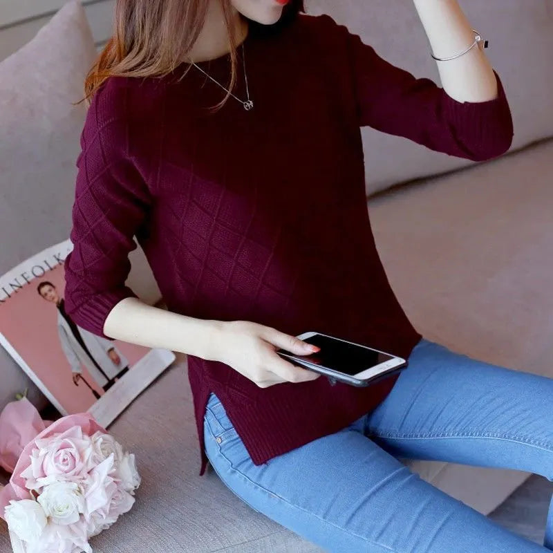 Damestrui Gebreid Ronde Hals Casual Look