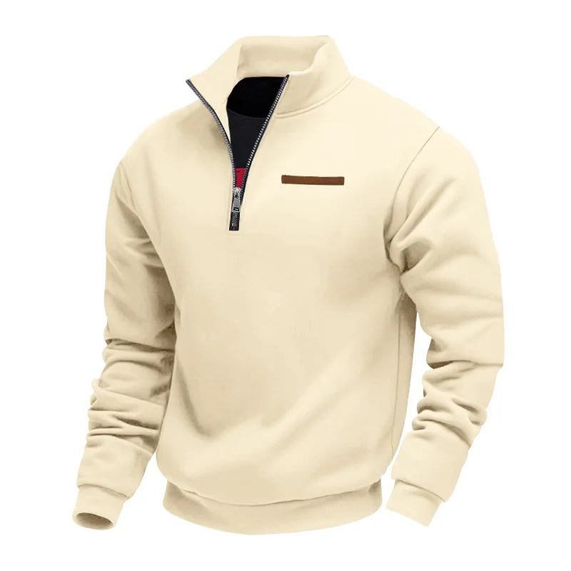 Heren Fleece Sweatshirt met Kwartrits