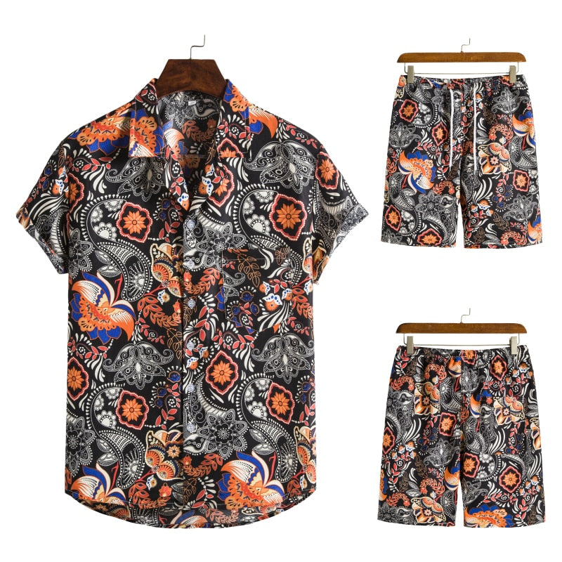 Herencombi Zomerse Hawaii Print Korte Broek