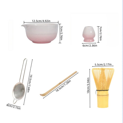Complete matcha set voor thuisgebruik met accessoires
