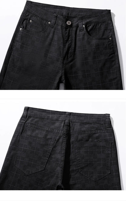 Geruite Broeken Heren Slim Fit Trendy Vrijetijdsbroek