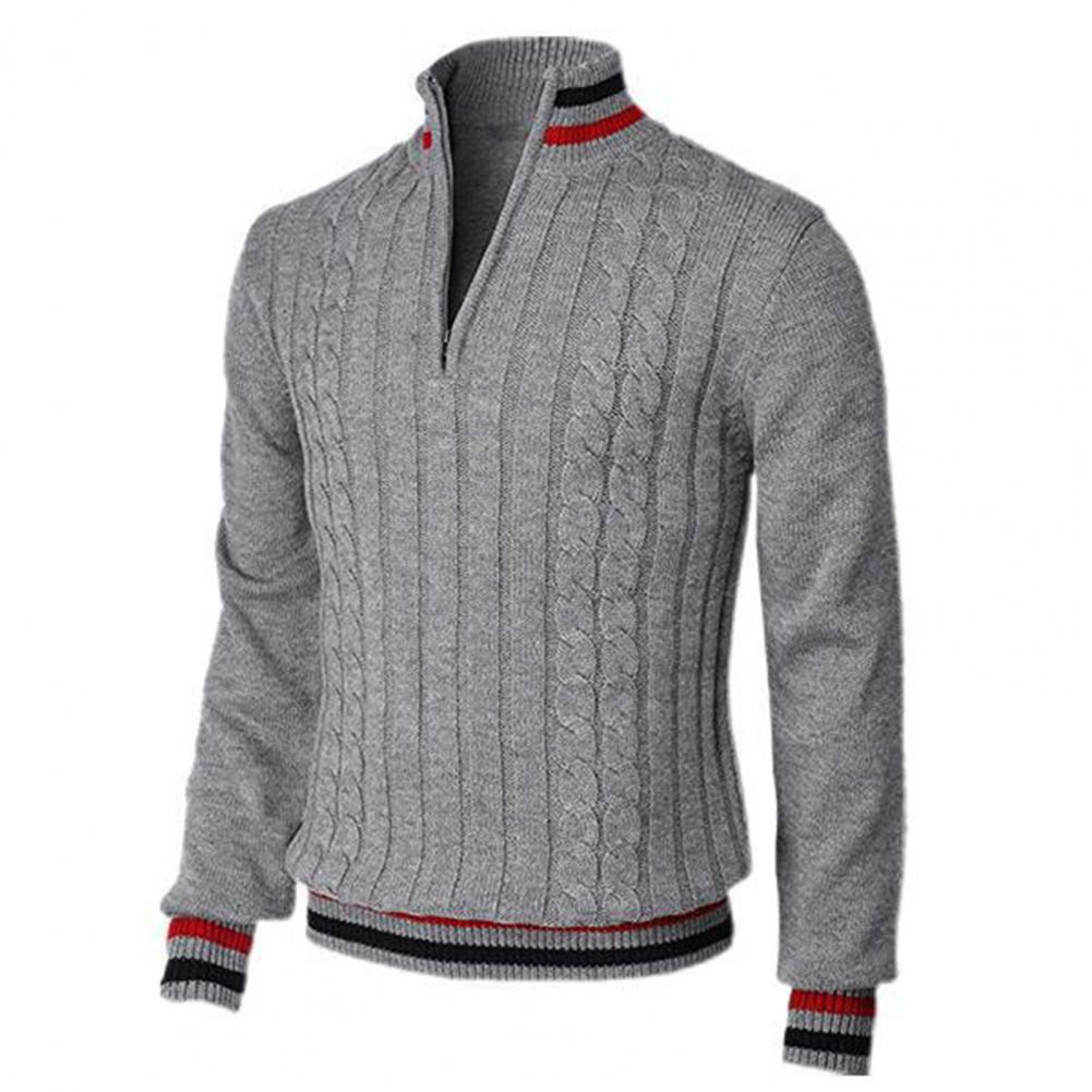 Elegante Herentrui – Warme Trui met Ronde Hals van Wol en Katoen