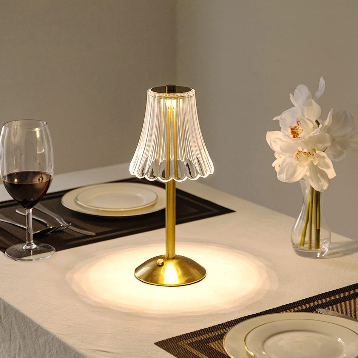Luxe Tafellamp Goud met Kristallen details