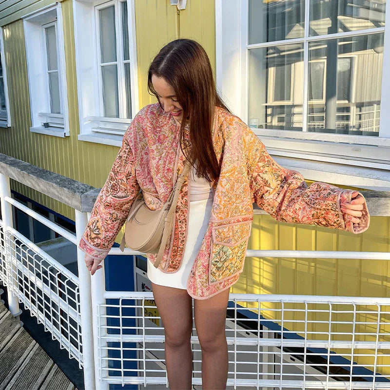 Modieus Print Jack voor Dames Elegante Stijl