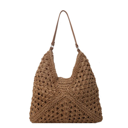 Variant image for Biccolo | Borsa Di Paglia Mare Vintage 35x22 cm Con Tracolla-2