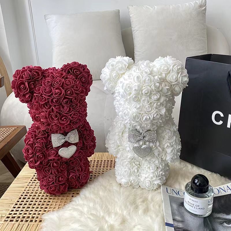 Valentijnsdag Teddybeer met Rozen - Mode Vibes