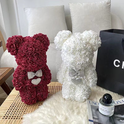 Valentijnsdag Teddybeer met Rozen - Mode Vibes