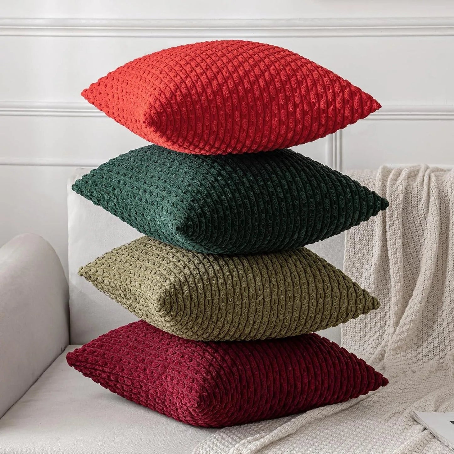 Kussenhoezen Velours Boho Stijl Corduroy