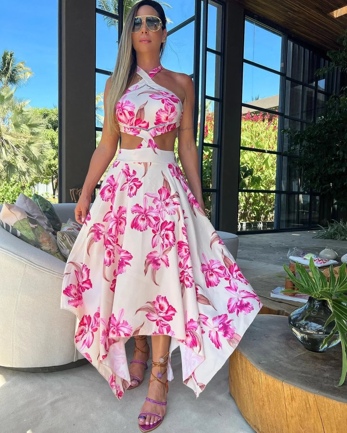 Boheemse Jurk Vrouwen Zomer Jurk Met Print