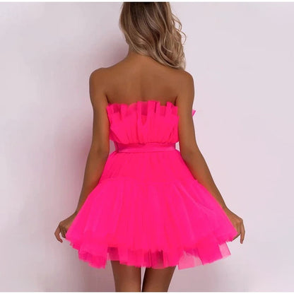 Feestelijke Jurk Tulle Uniek Design Voor Vrouw
