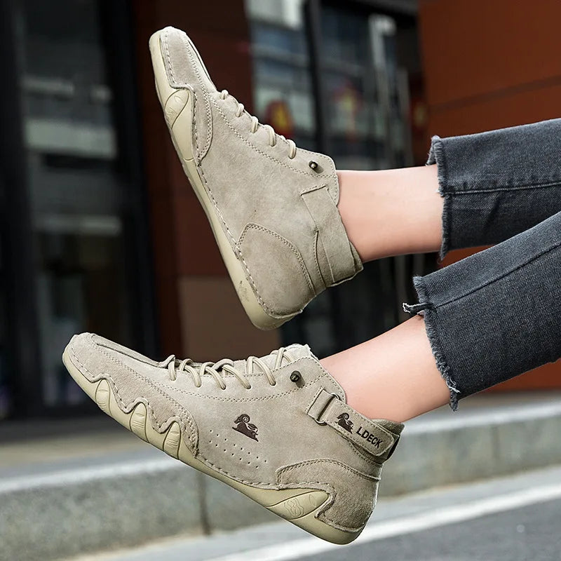 Leren Winter Sneakers Warm en Veelzijdig
