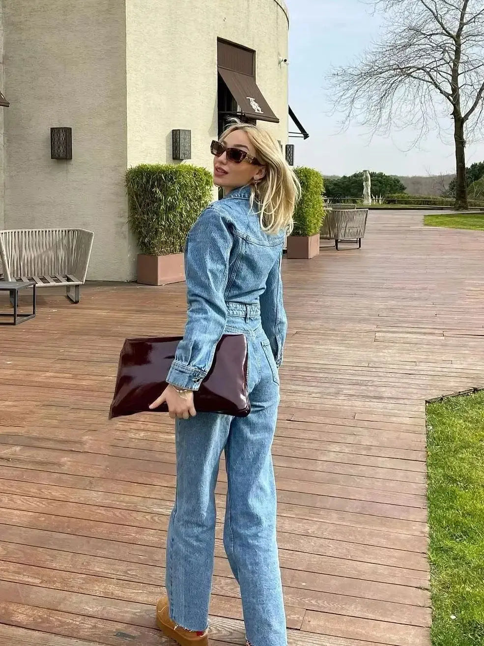 Jeans Jumpsuit voor Vrouw Moderne Mode