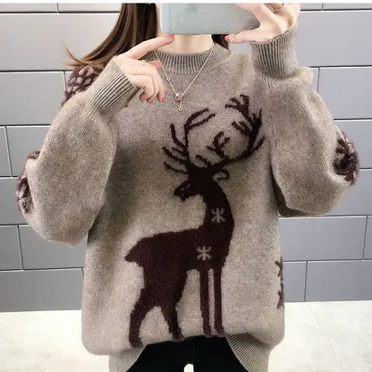 Holiday Knits | Losse Gebreide Kersttrui voor Dames | Warm en Stijlvol