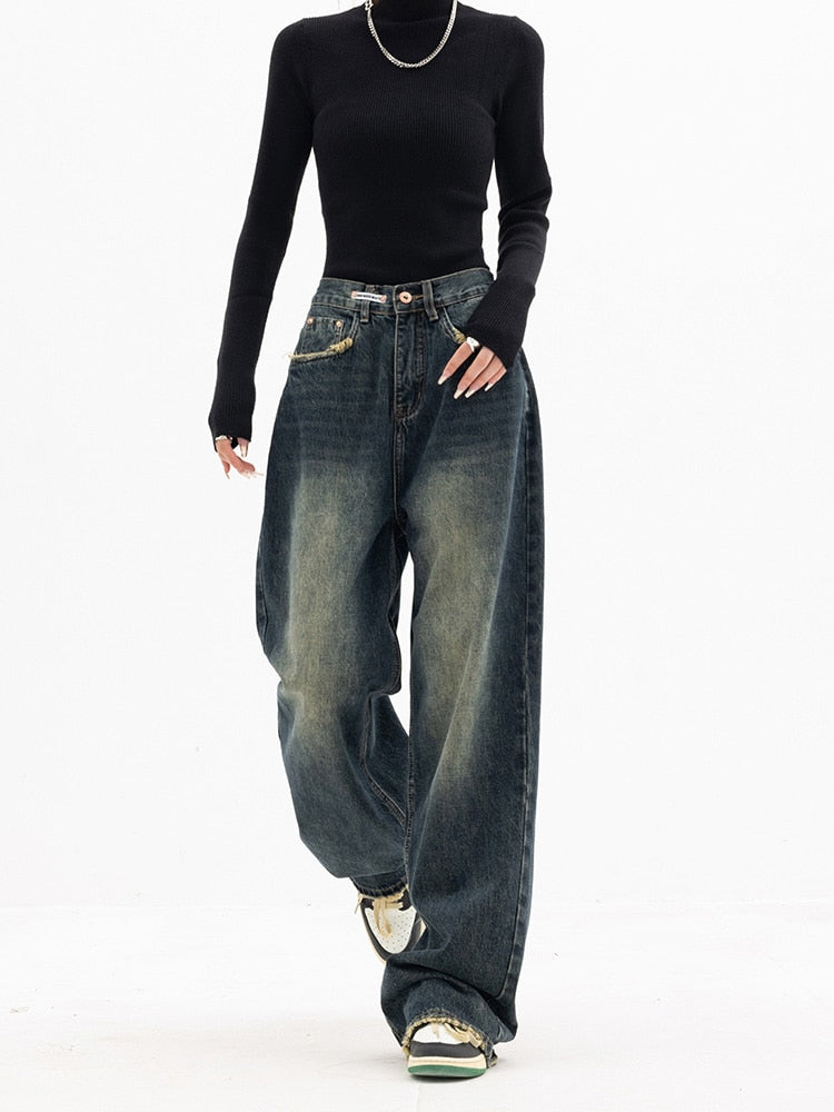 Dames Jeans Baggy Vintage Stijl Aria