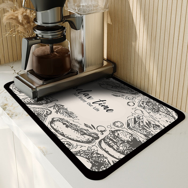 Afdruipmat Antislip Superabsorberend voor Keuken en Badkamer