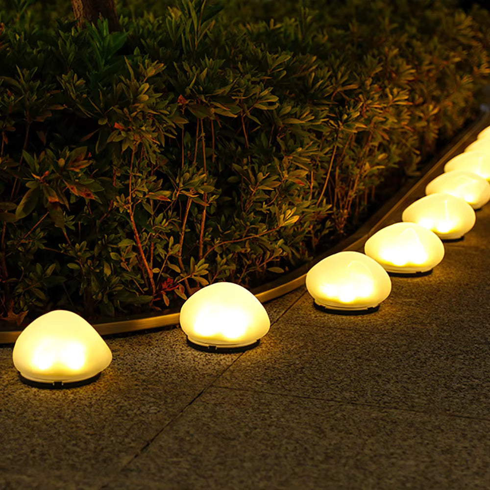 Solar tuinlamp kiezelsteen ontwerp op zonne-energie