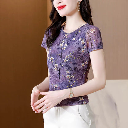 FloraLuxe Zomer Mesh Top